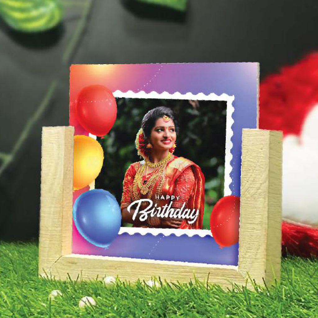 Unique Wooden Photo Table Top 6x6 inch [contact us on whatsapp]