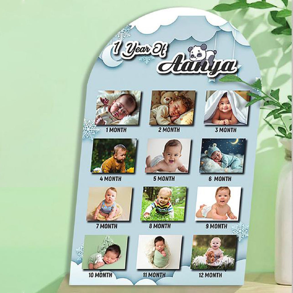 Years of Baby Frame [Customized Background and Images] 12X18in Order via Whatsapp